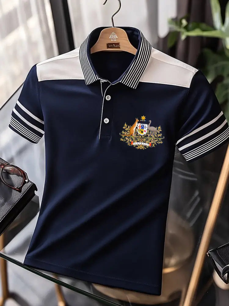 🎁 Men's Vintage Australia Flag Polo Shirt - Perfect Gift for Holidays & Special Occasions! 🇦🇺