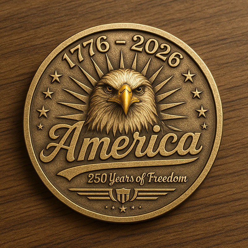 🎁✨ U.S. 250th Anniversary Commemorative Coin – Perfect Gift for Holidays & Special Occasions!