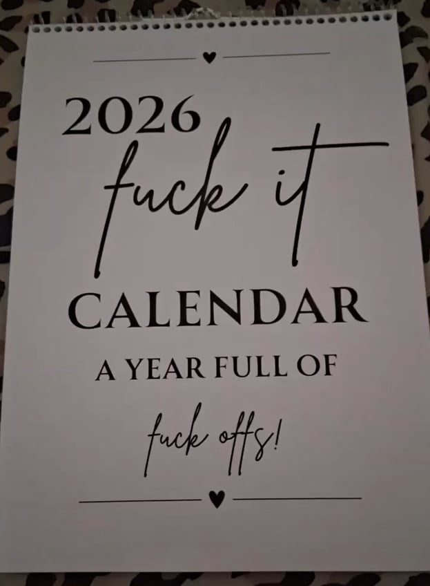 ๐ Fuck It 2026 Spiral Bound Wall Calendar โ Perfect Gift for Holidays & Special Occasions! ๐