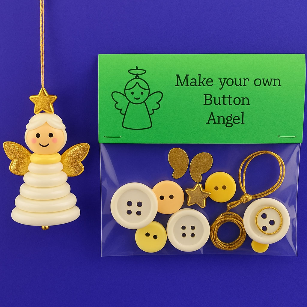 🎁 DIY Button Snowman Ornament Kit - Perfect Holiday & Gift Craft 🎄
