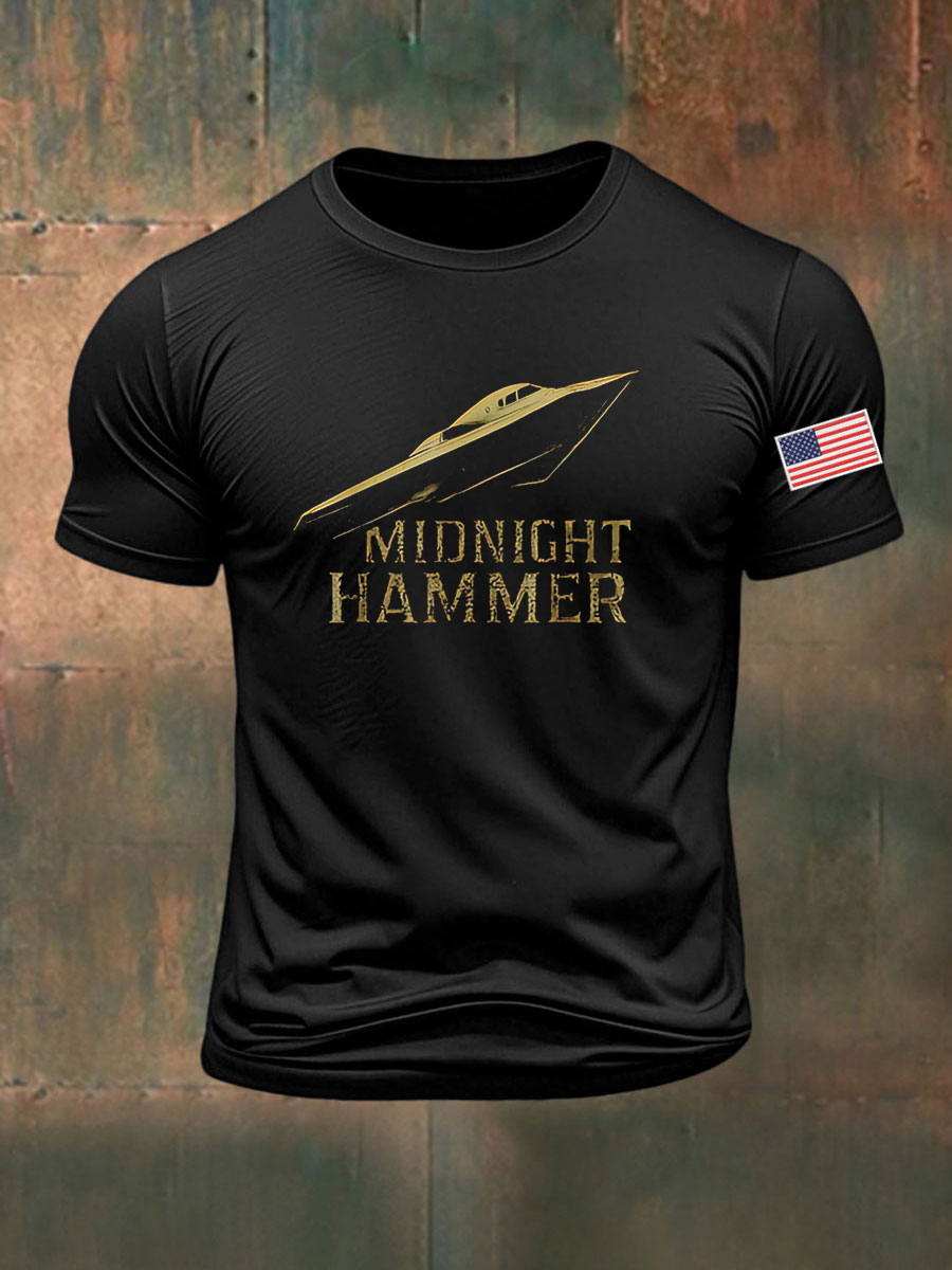🎁 Men's Midnight Hammer B-2 Spirit Printed T-Shirt - Perfect Holiday & Special Occasion Gift 👕