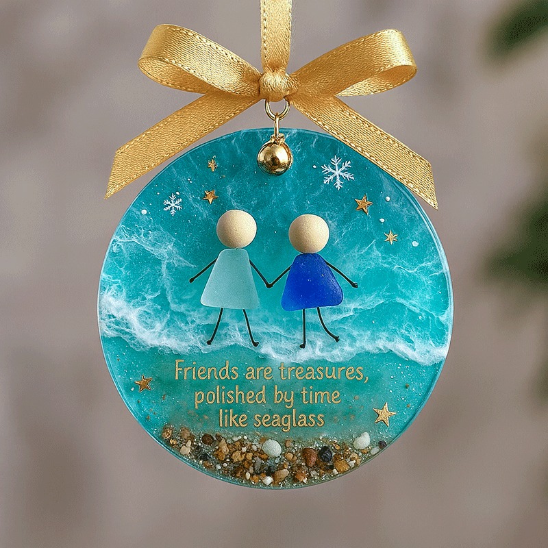✨ Friendship Sea Glass Ornament - Perfect Holiday & Special Occasion Gift 🎁
