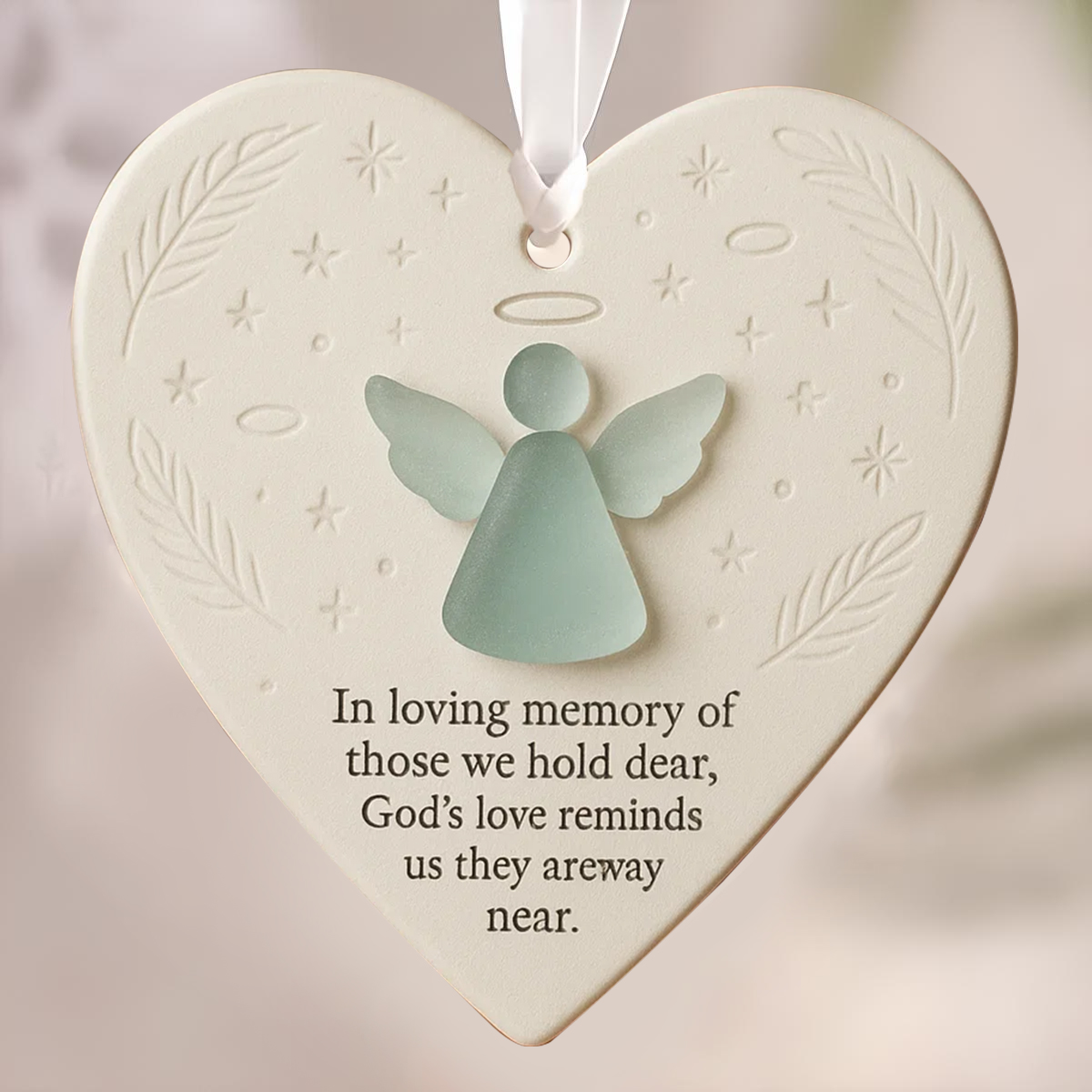 In Loving Memory Heart-Shaped Ornament ❤️🎁 – Perfect Gift for Holidays & Special Occasions