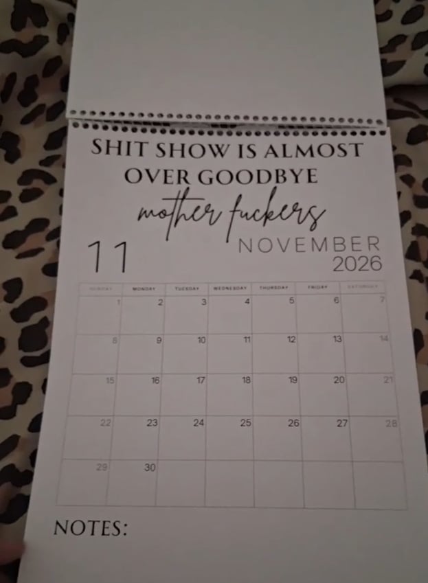 ๐ Fuck It 2026 Spiral Bound Wall Calendar โ Perfect Gift for Holidays & Special Occasions! ๐