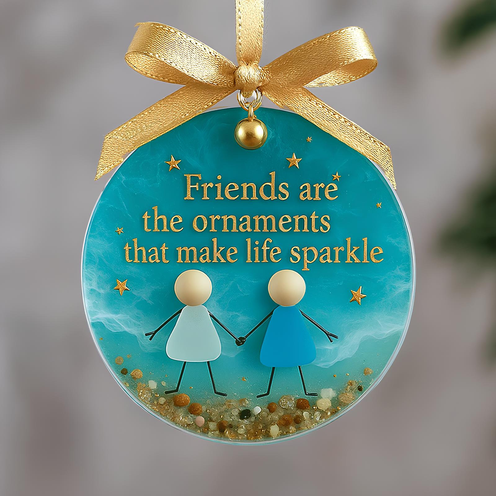 ✨Friendship Sea Glass Ornament – Perfect Holiday & Special Occasion Gift🎁