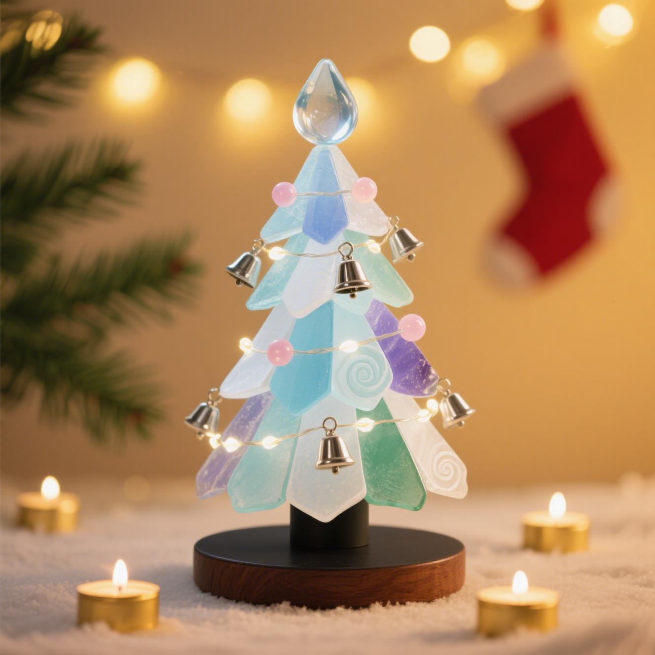 ✨Handmade Sea Glass Christmas Tree Ornament – Perfect Holiday Gift 🎁