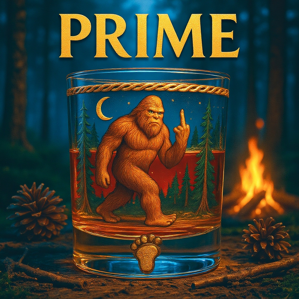 Bigfoot Middle Finger Glass 🎁🤣 - Perfect Gift for Holidays & Special Occasions