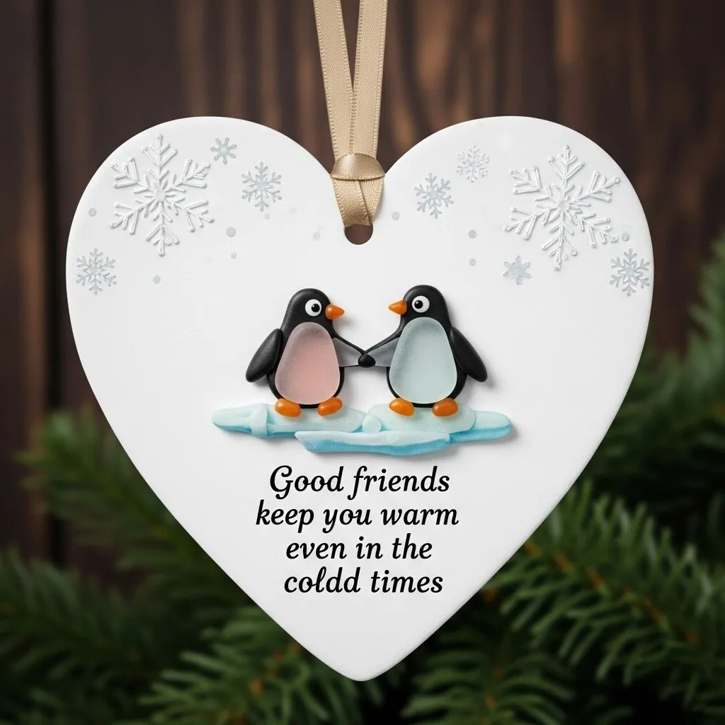 💙🌊Heartfelt Friendship Ornaments—Perfect Gift for Holidays & Special Occasions