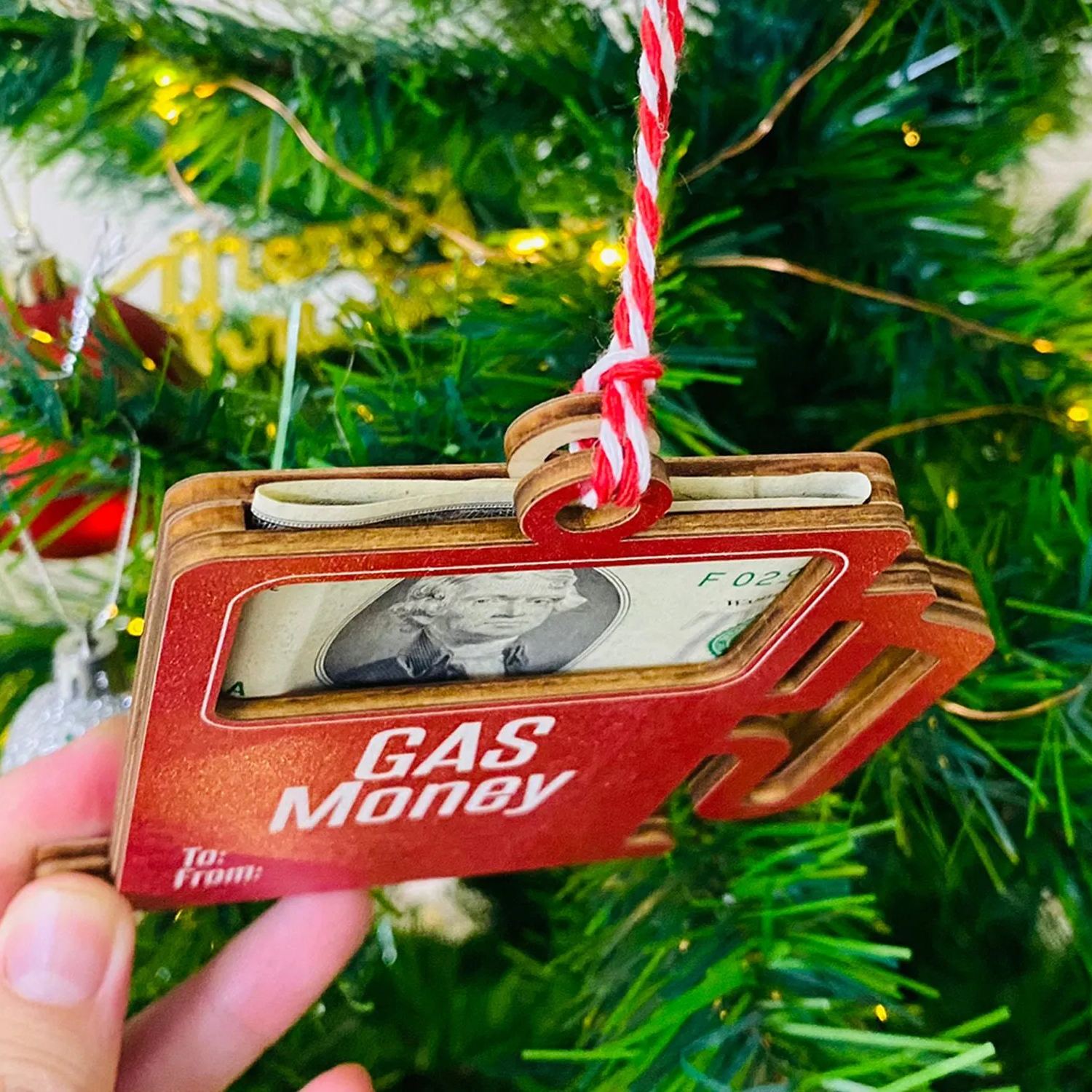 🎄Gas Money Christmas Ornament - Festive Holiday Gift Idea💰