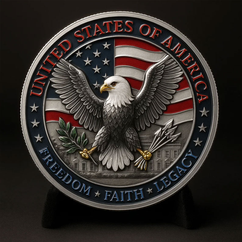 Patriot Memorial Coin 🎖️✨ – Perfect Holiday & Special Occasion Gift