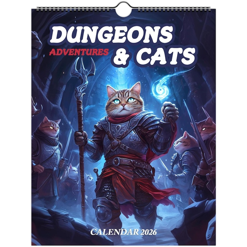 🎁 Dungeons & Cats Adventures Calendar – Purrfect Gift for Holidays & Special Occasions! 🐾