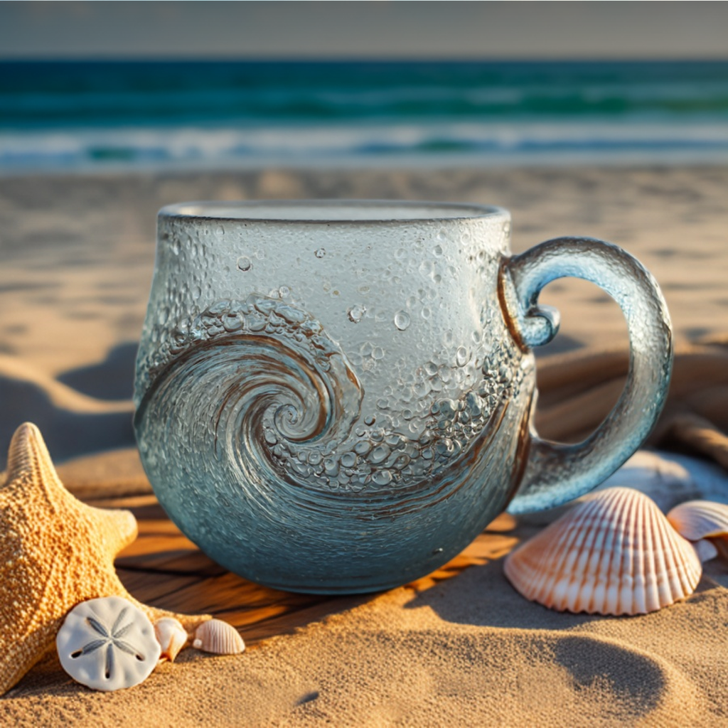 🌊 Sea Glass Wave Mug - Perfect Holiday & Special Occasion Gift ✨