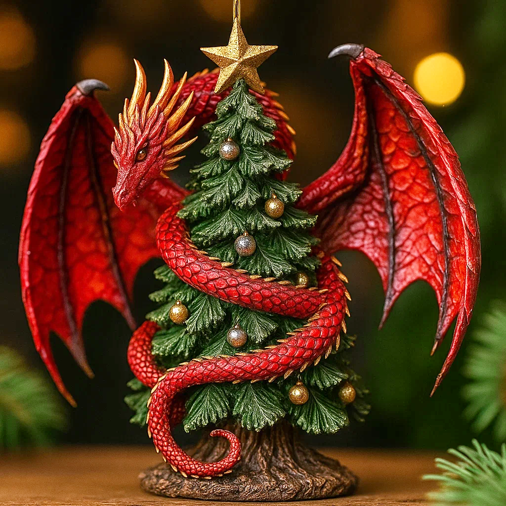 🐉Dragon & Christmas Tree Ornaments🎄 - Perfect Holiday Gift for Special Occasions! 💝