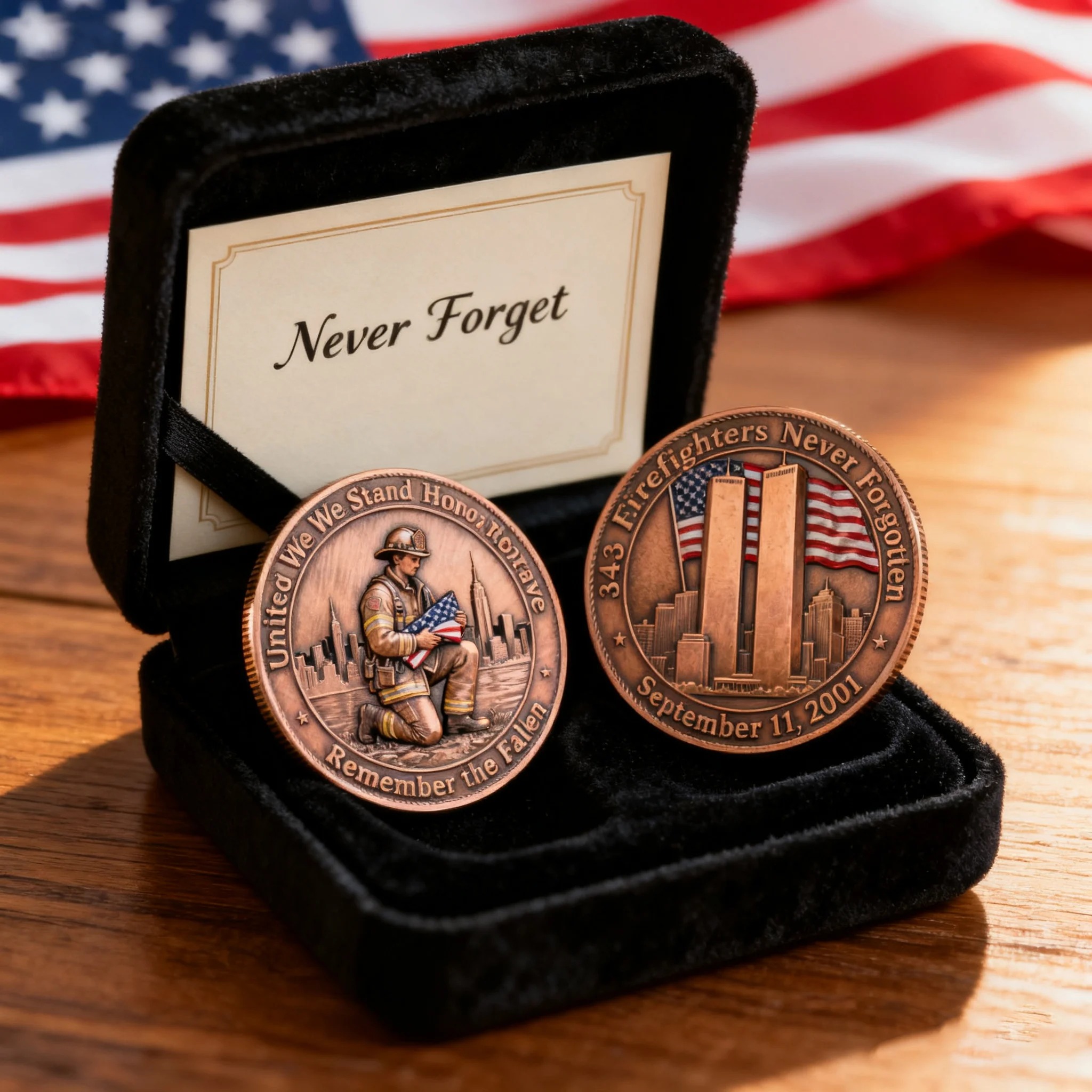 🌟 9/11 Hero Memorial Challenge Coin – Perfect Gift for Holidays & Special Occasions 🇺🇸