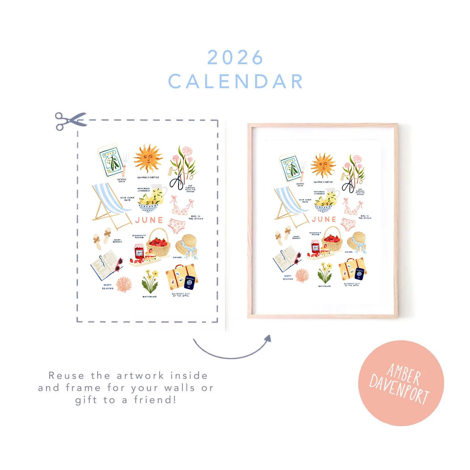 🎁 2026 Slow Living Wall Calendar – Perfect Gift for Holidays & Special Occasions 🌿