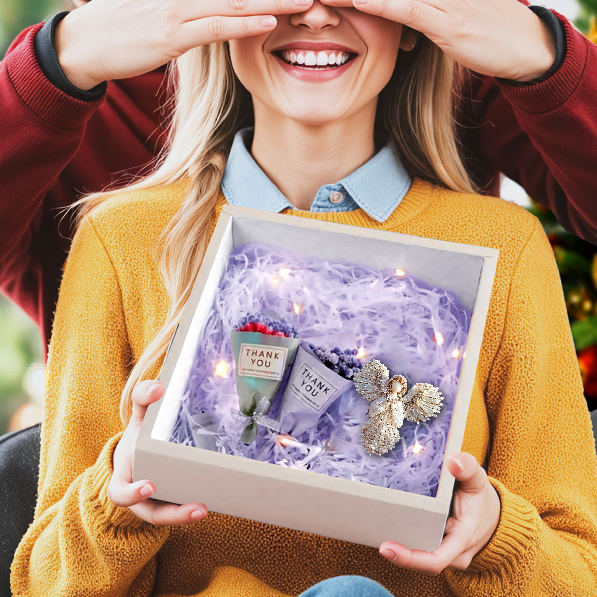 💖Handmade Pearl Angel Brooch – Perfect Holiday Gift 🎁✨