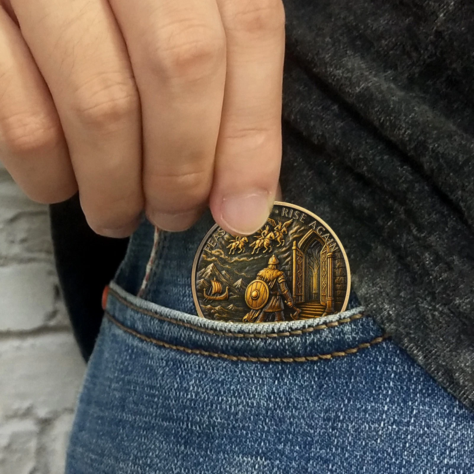 Valhalla Viking Legend Challenge Coin 🛡️🎁 - Perfect Gift for Holidays & Special Occasions