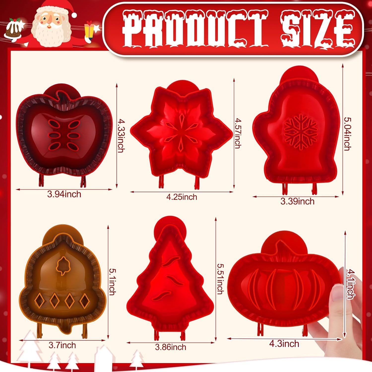 🎁 6 Pcs Hand Pie Molds - Mini Pocket Pie Maker Set, Perfect Gift for Holidays & Special Occasions! 🥧