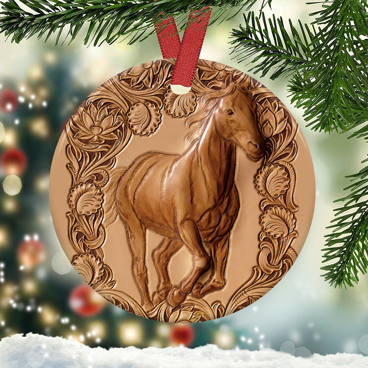 🐎🎁 Horse Advice Ceramic Circle Ornament - Perfect Holiday & Special Occasion Gift