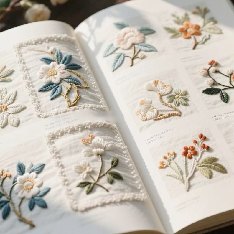 🎨 DIY Floral Embroidery Book - Perfect Gift for Holidays & Special Occasions 🎁