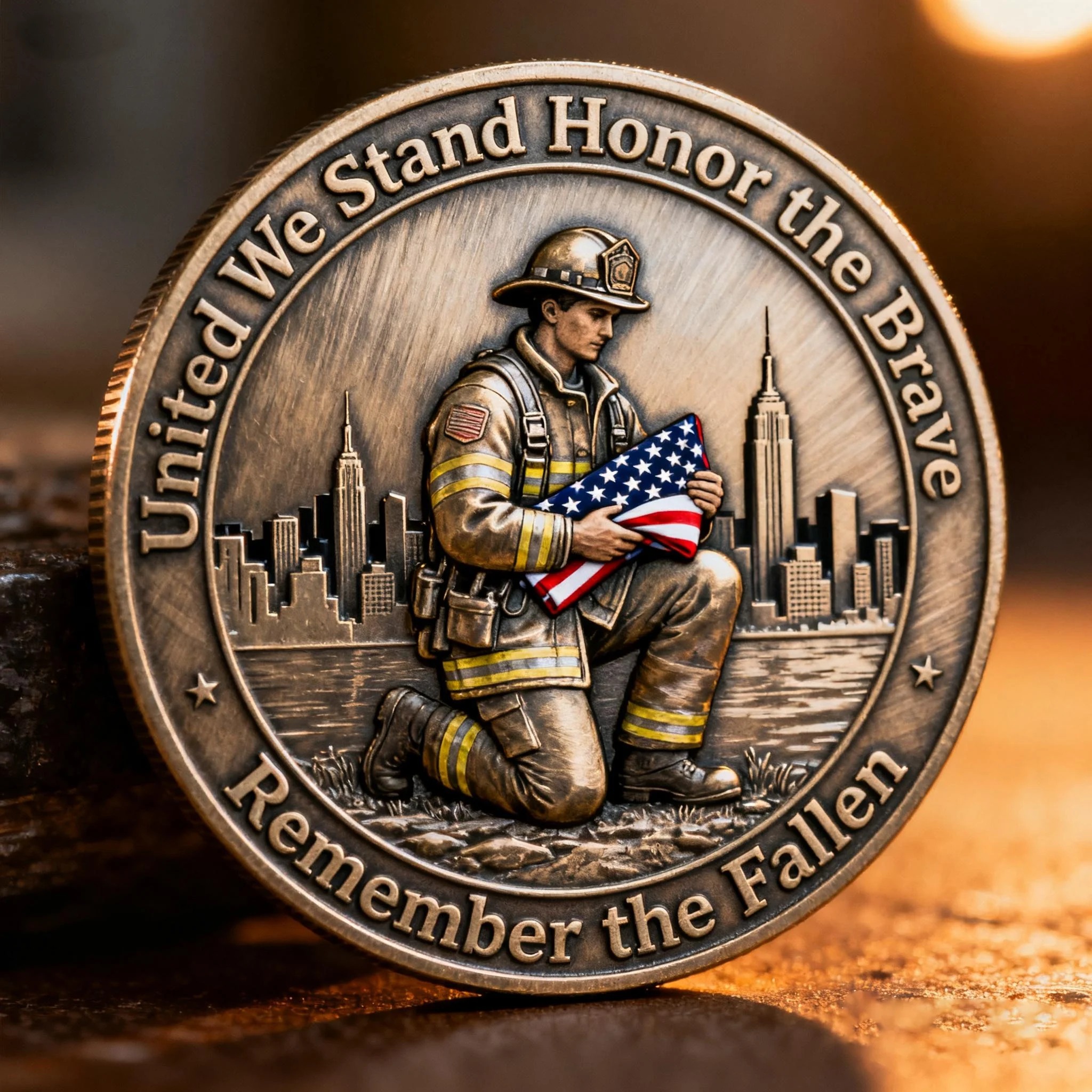 🌟 9/11 Hero Memorial Challenge Coin – Perfect Gift for Holidays & Special Occasions 🇺🇸