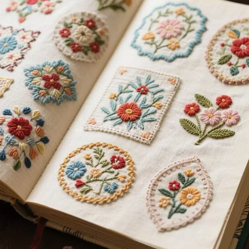 🎨 DIY Floral Embroidery Book - Perfect Gift for Holidays & Special Occasions 🎁