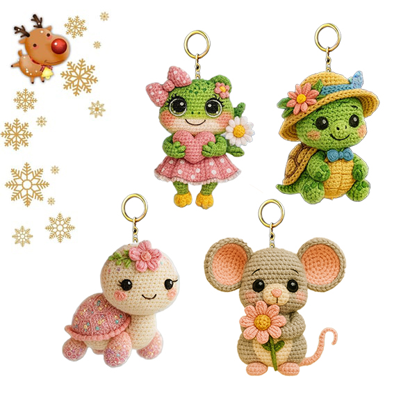 🎁✨ Adorable Crochet Animal Keychains | Handmade Gift for Holidays & Special Occasions 💖