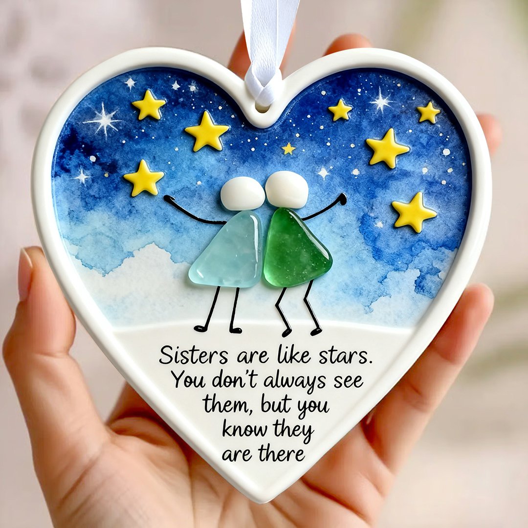 👩🏻‍🤝‍👩🏻 Sisterhood Sea Glass Gift – Perfect for Holidays & Special Occasions 🎁💖