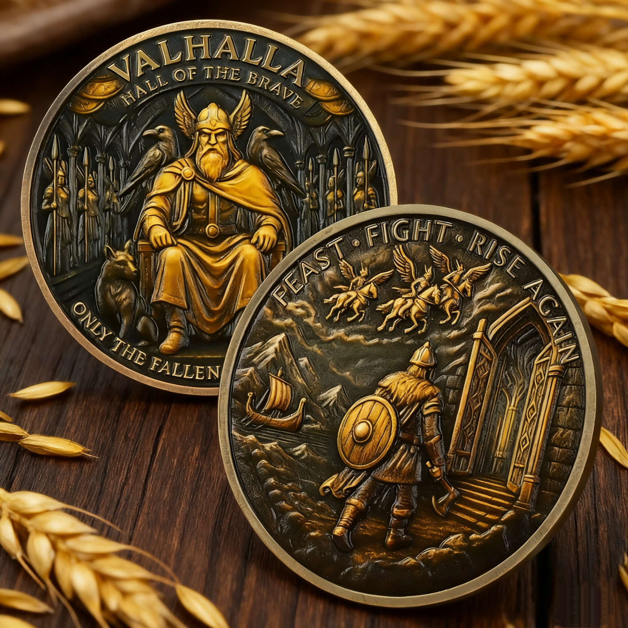 Valhalla Viking Legend Challenge Coin 🛡️🎁 - Perfect Gift for Holidays & Special Occasions