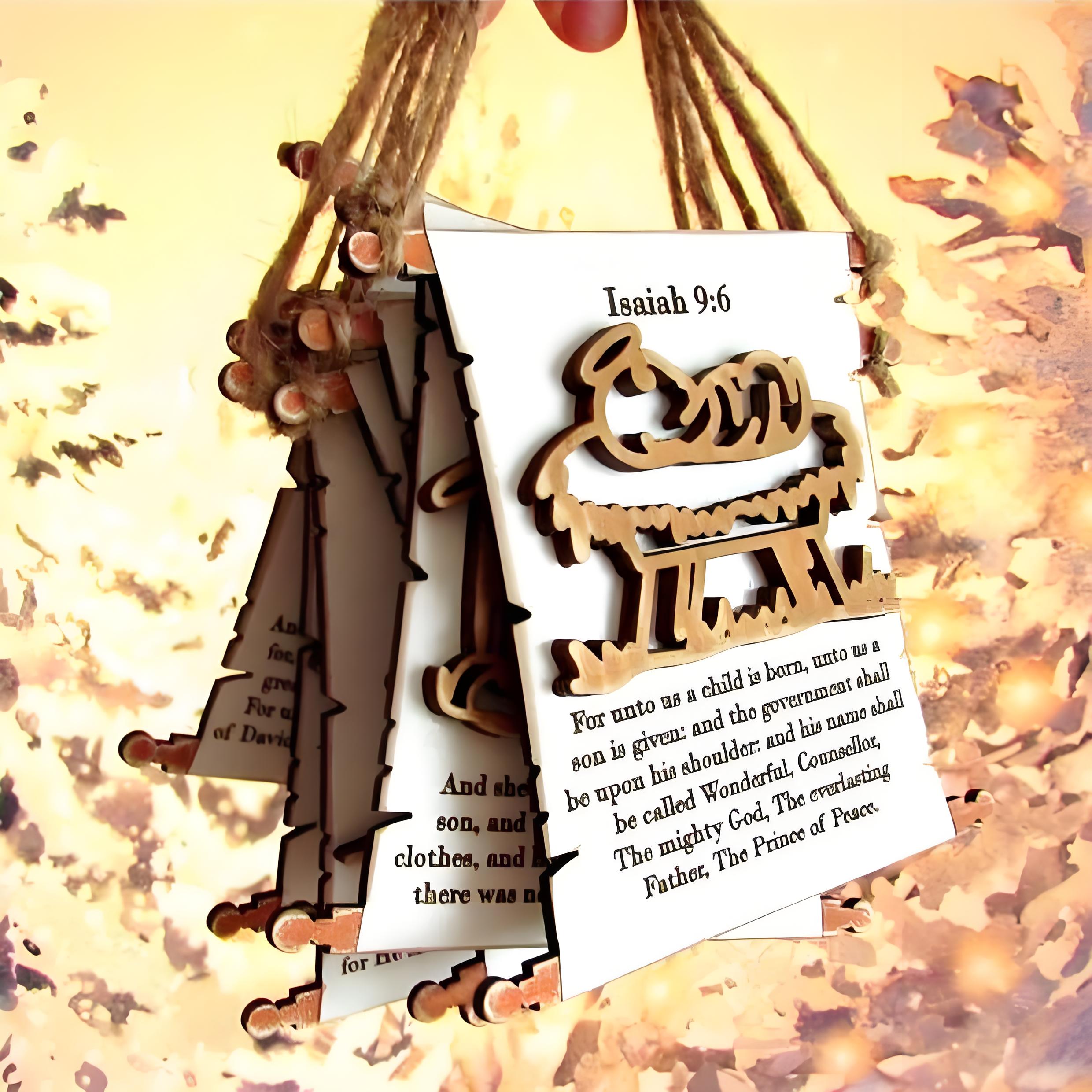 🎄✨ Nativity Scroll Ornament – Perfect Christmas Gift & Holiday Decoration 🎁