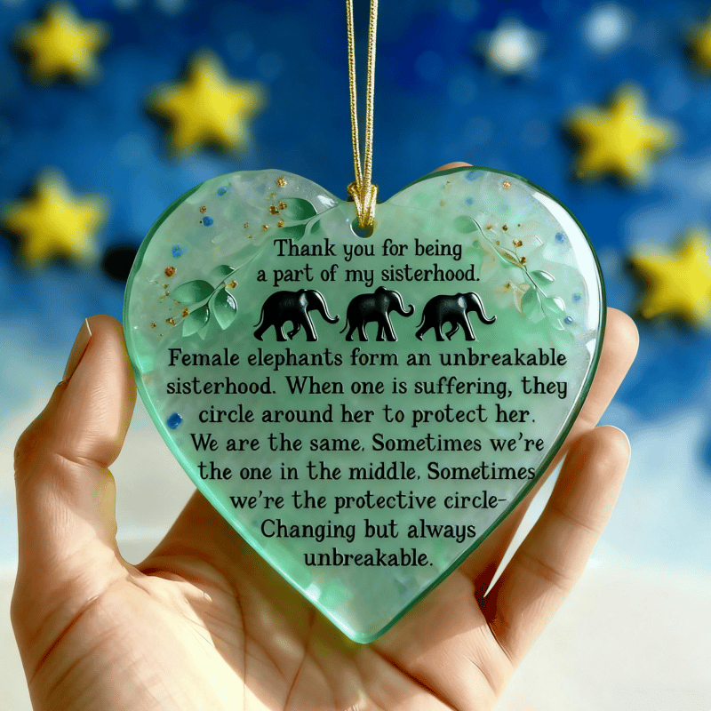 🎁🐘 Elephant Sea Glass Friendship Keepsake - Perfect Holiday & Special Occasion Gift