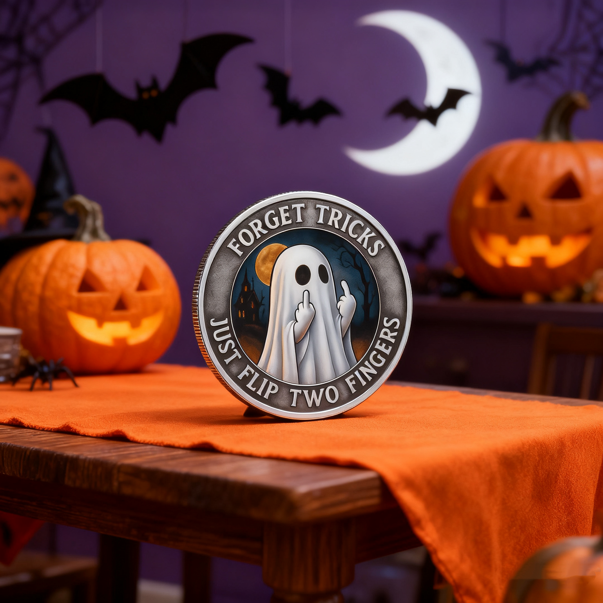 👻✨ Sassy Ghost Halloween Commemorative Coin – Perfect Holiday & Special Occasion Gift!