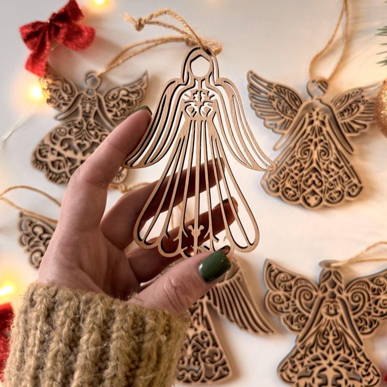 🎁👼 Wooden Angel Ornament – Perfect Holiday & Special Occasion Gift