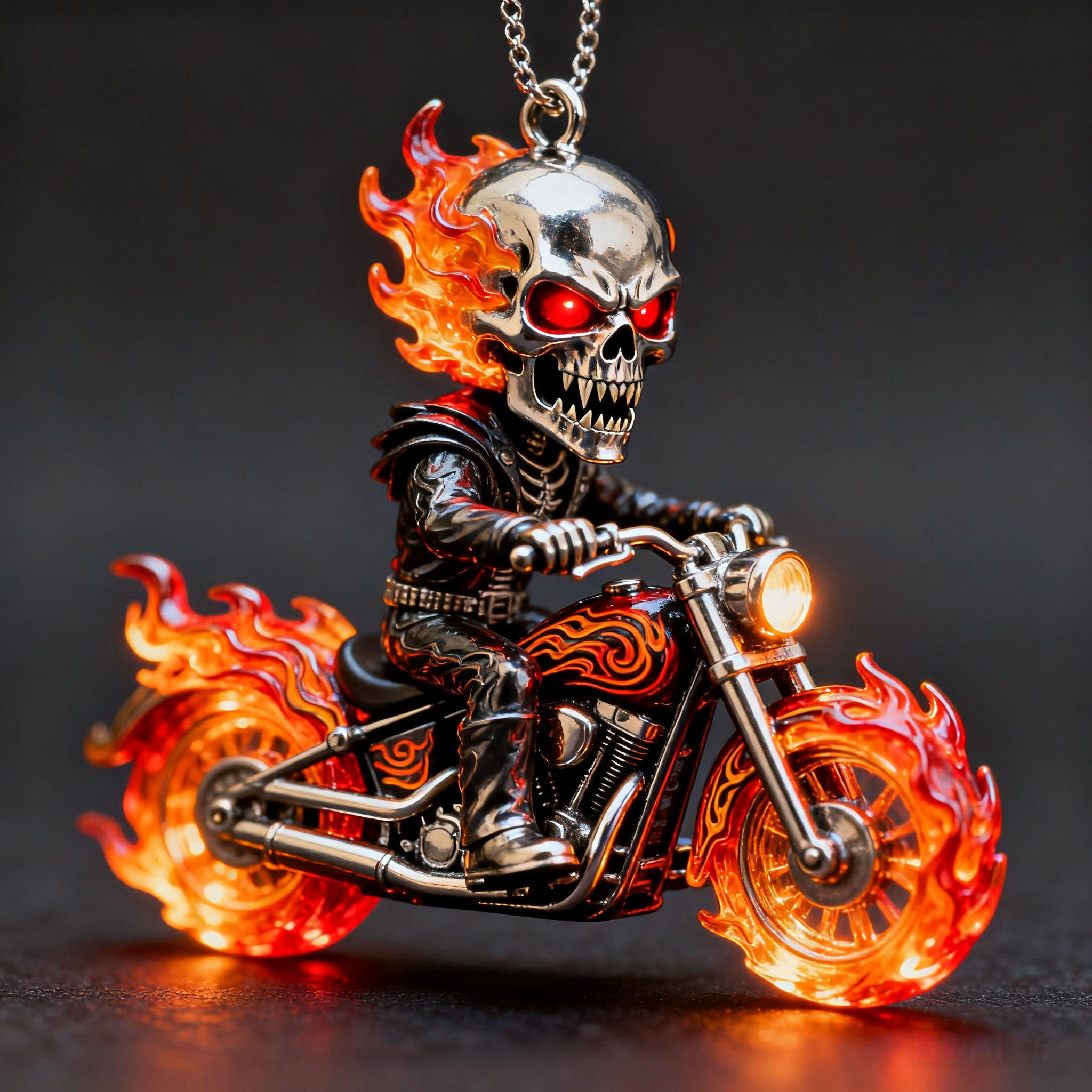 🔥 Blazing Skull Biker Ornament - Perfect Holiday & Special Occasion Gift 🎁