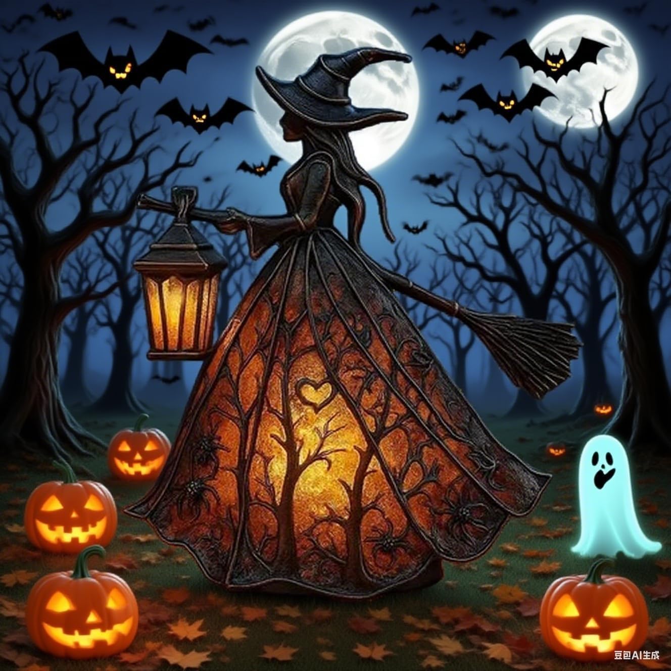 🎃✨ Halloween Witch Lamp - Perfect Gift for Holidays & Special Occasions!