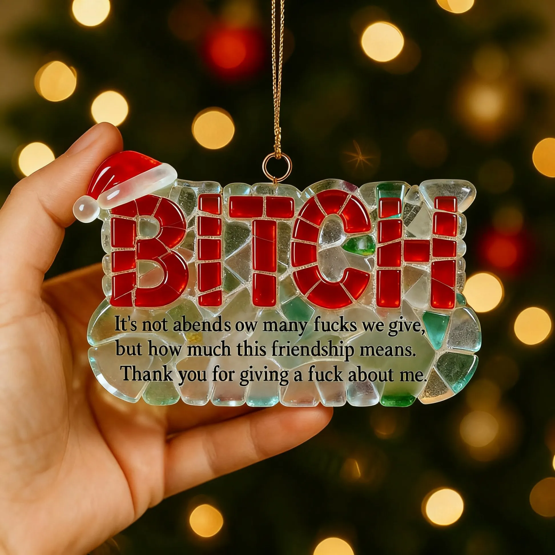 FCK Friendship Holiday Ornament 🎁✨ – Perfect Gift for Special Occasions & Celebrations