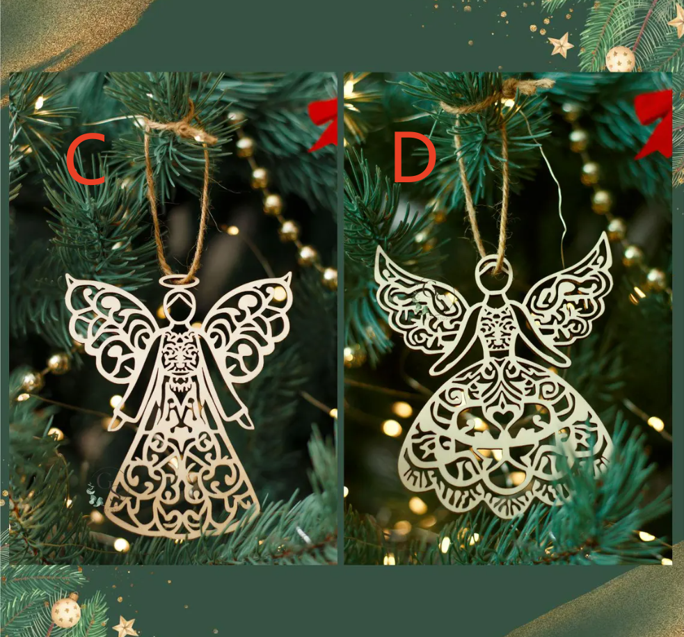 🎁👼 Wooden Angel Ornament – Perfect Holiday & Special Occasion Gift