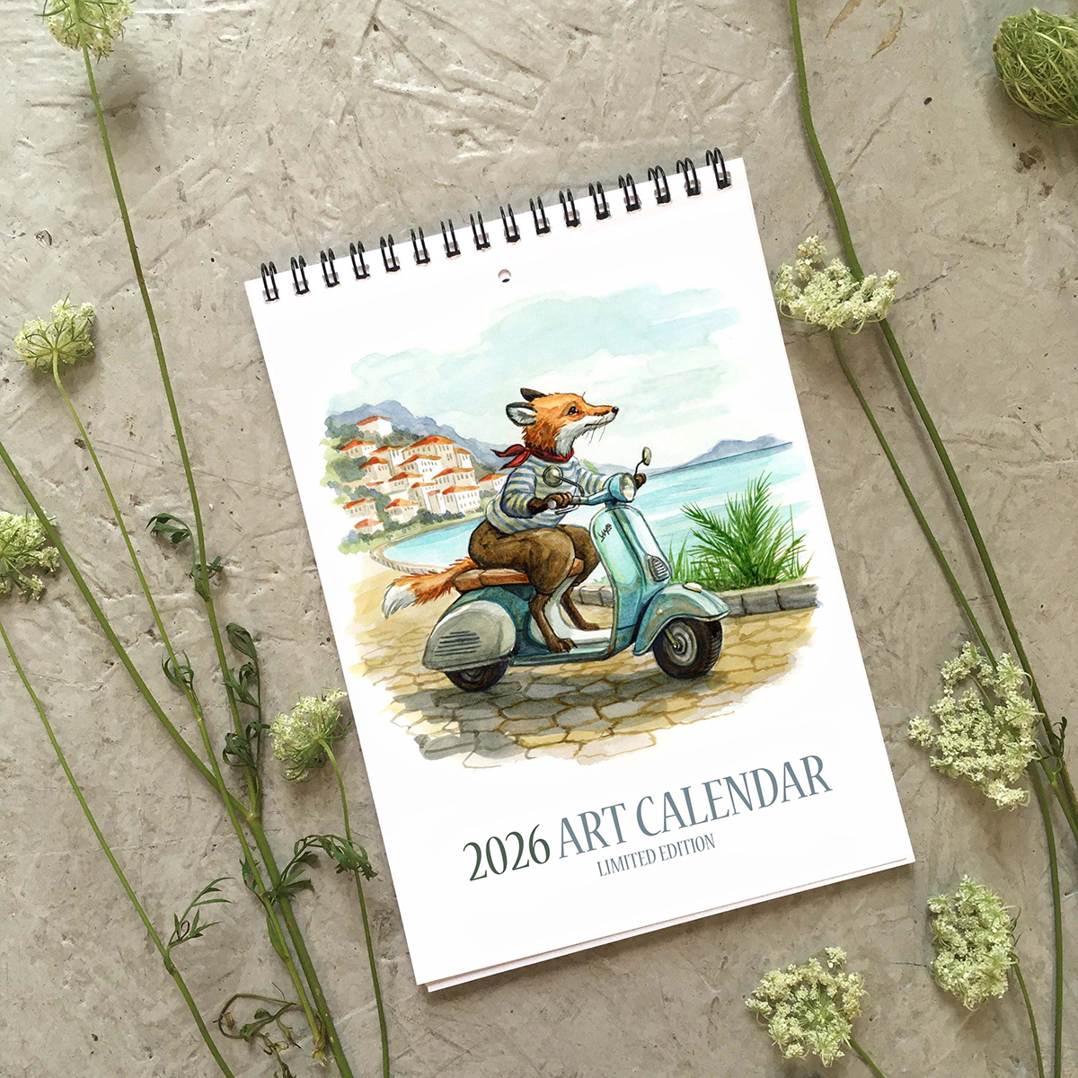 💖🎁 Forest Animal Limited Edition Wall Art Calendar Set – Perfect Gift for Holidays & Special Occasions (Large + Small)