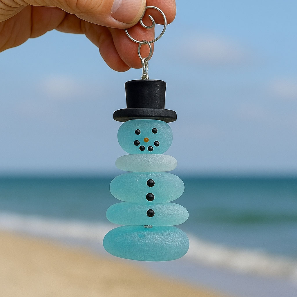 ✨Coastal Christmas Sea Glass Ornaments – Perfect Holiday Gift🎁