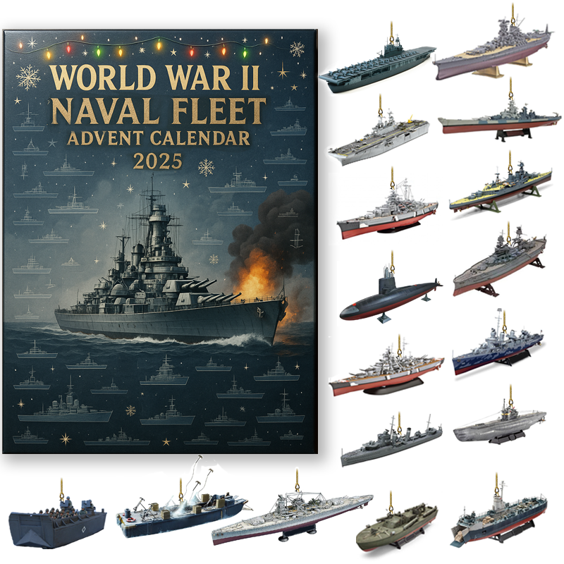 🎁 Perfect WWII Naval Fleet Advent Calendar – 24 Days of Iconic Warships – Holiday Gift Idea 🚢