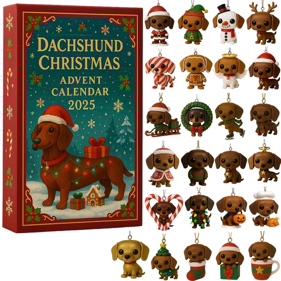 🎁 Dachshund Christmas Advent Calendar 2025 – Perfect Holiday Gift Idea! 🌟