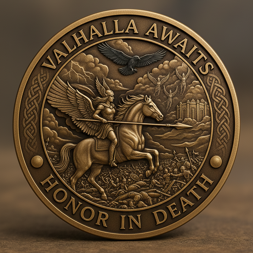 VALKYRIE SPIRIT Challenge Coin – Shieldmaiden Spirit Gift 🎁⚔️ Perfect for Holidays & Special Occasions