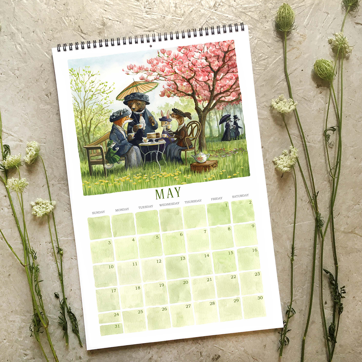 💖🎁 Forest Animal Limited Edition Wall Art Calendar Set – Perfect Gift for Holidays & Special Occasions (Large + Small)