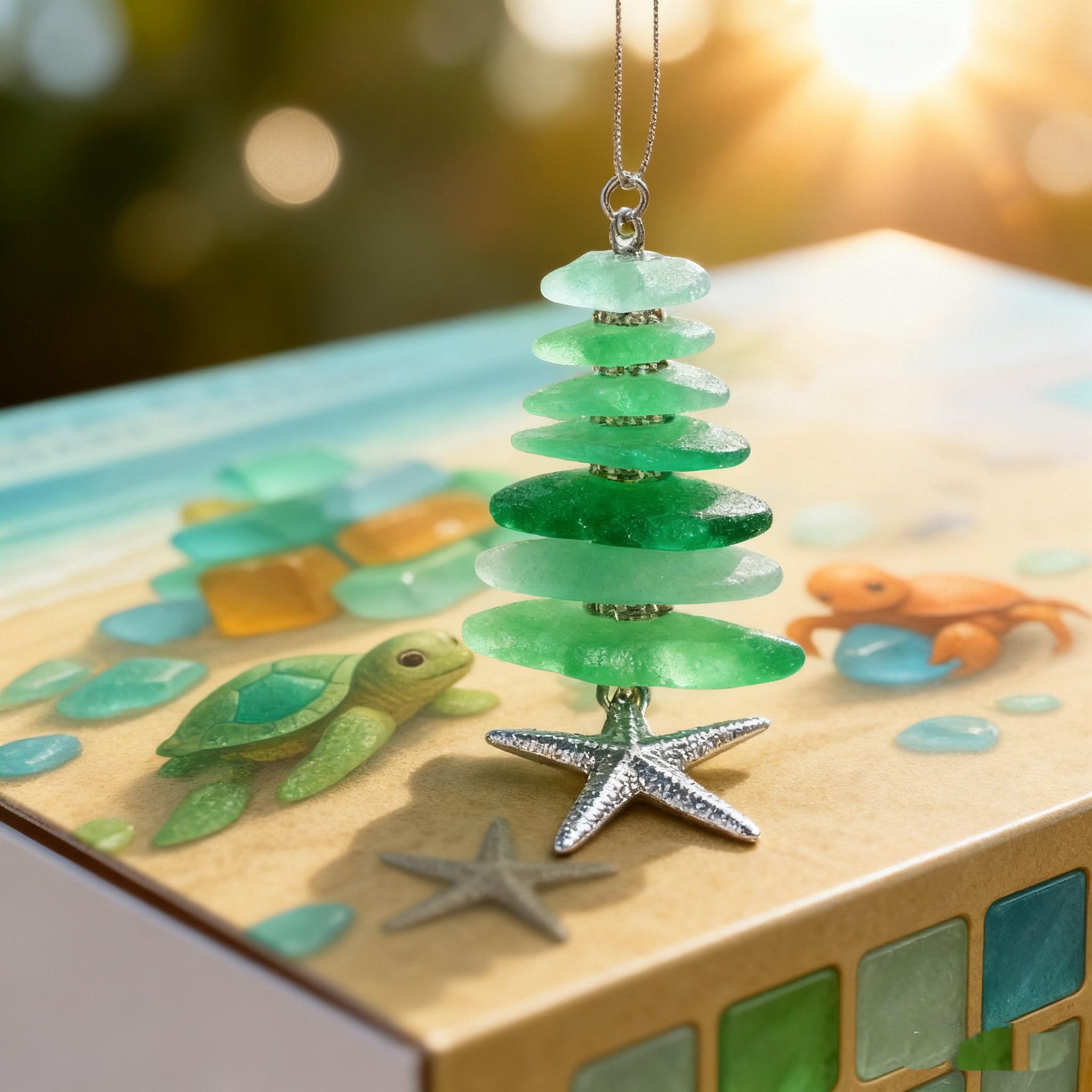 🎁✨ Sea Glass Christmas Tree Advent Calendar - Perfect Holiday Gift for Special Occasions