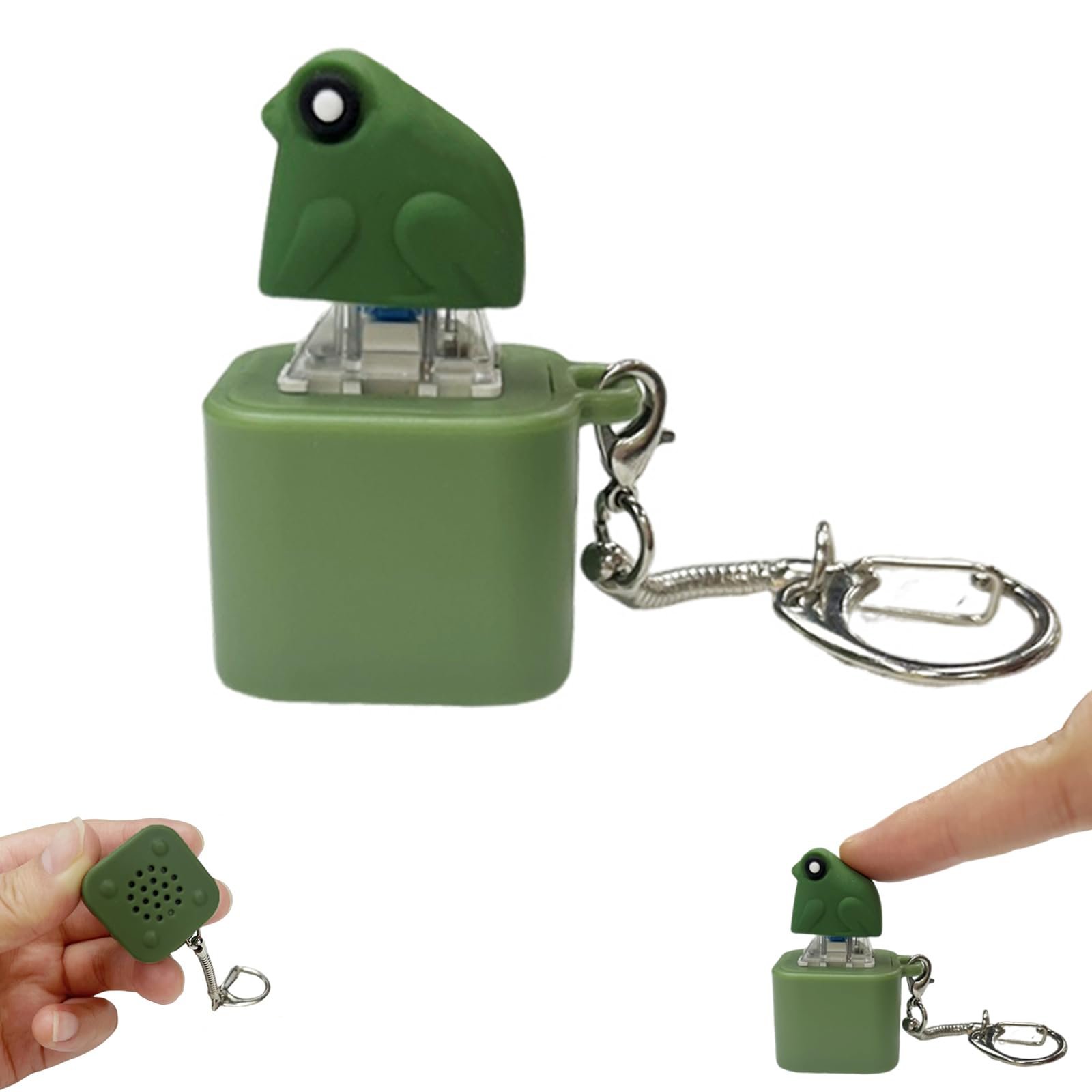 🐸🎁 Croaking Frog Fidget Toy - Fun Rechargeable Keychain Gift with Colorful Lights, Perfect Stress Reliever for Holidays & Special Occasions