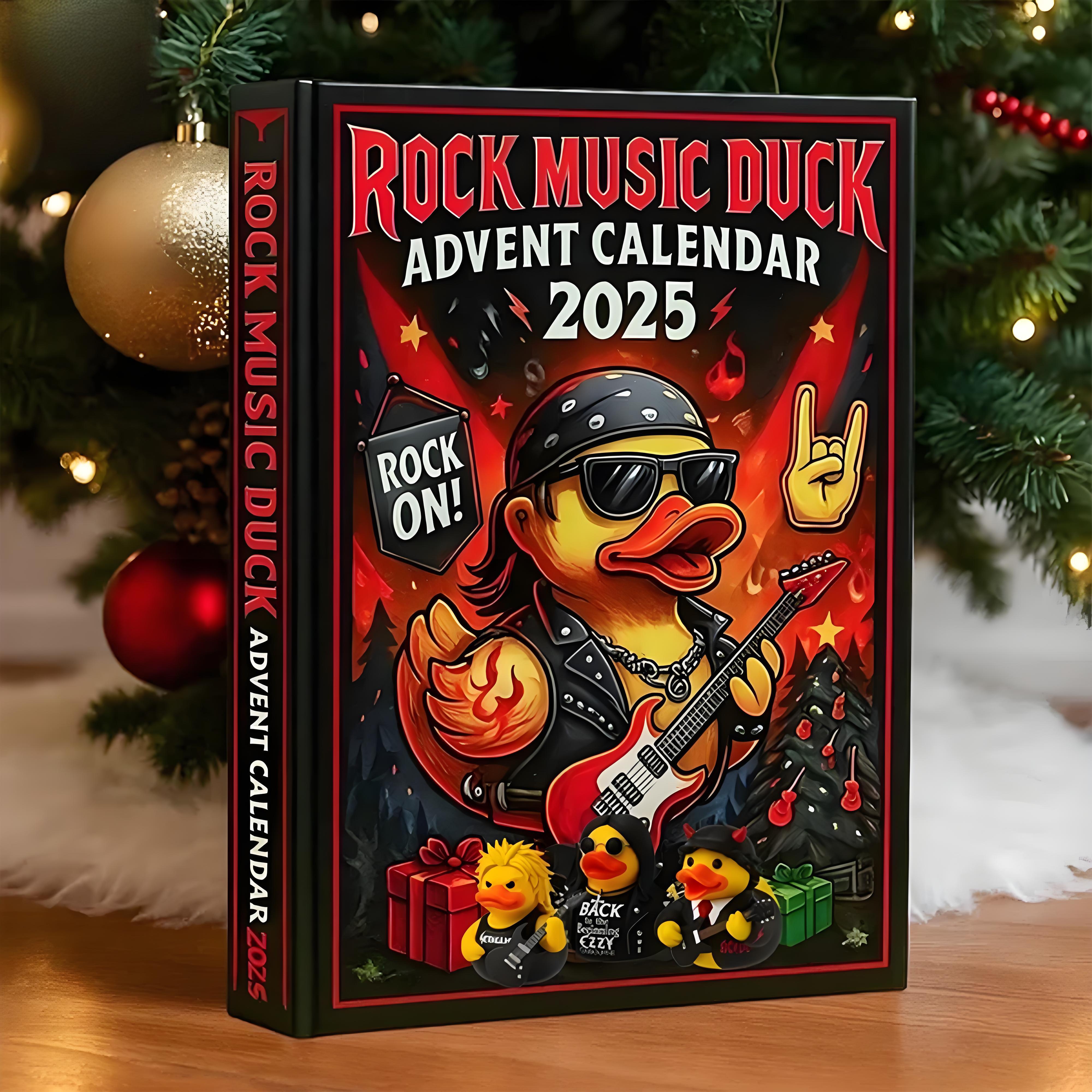 🎄🎵 Rock Music Duck Advent Calendar 2025 – 24 Days of Fun, Perfect Holiday Gift! 🎁🦆