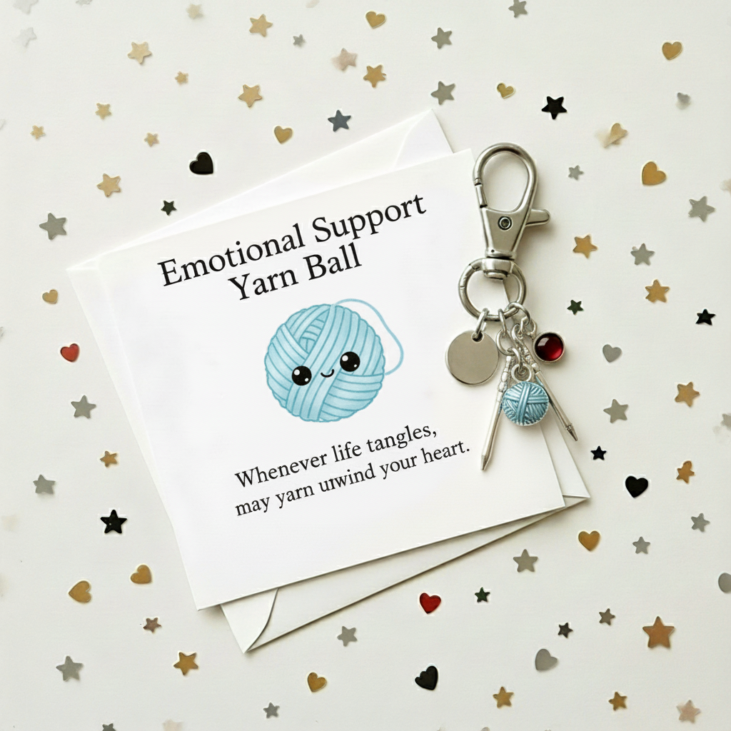 💖 Emotional Support Keychain - Thoughtful Gift for Holidays & Special Occasions 🎁