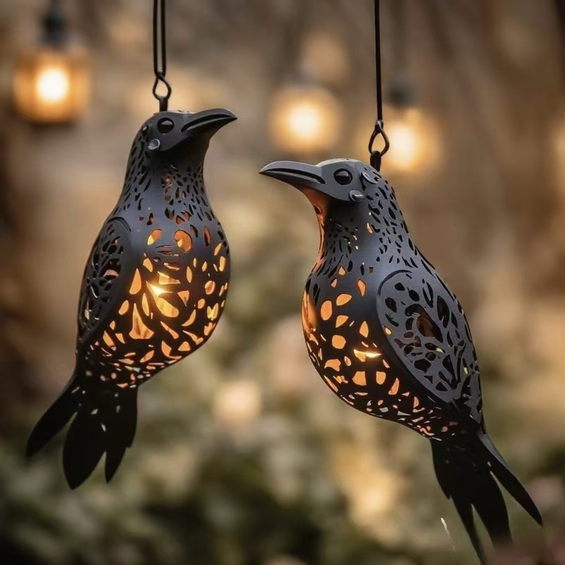 🖤 Gothic Raven Hanging Lantern - Unique Halloween & Gothic Gift 🎁