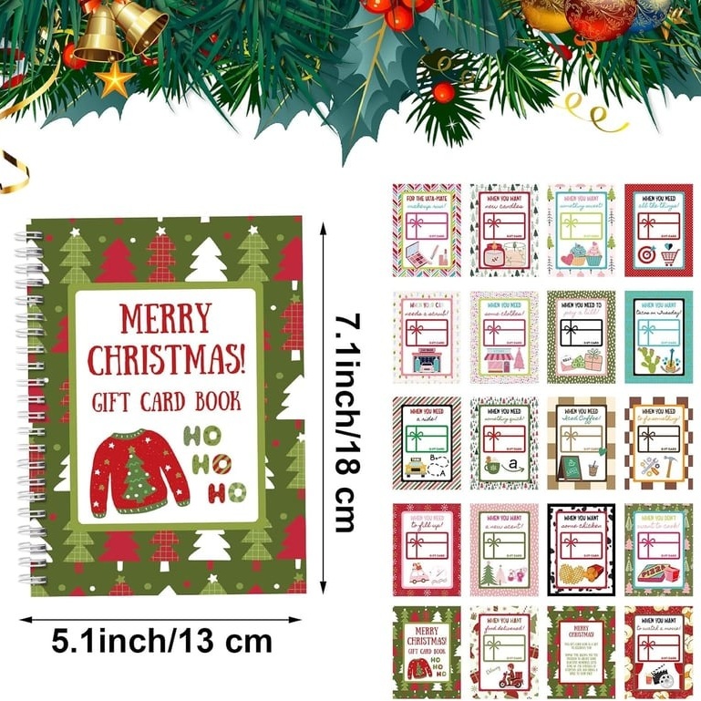 🎁📚 Festive Hardcover Gift Card Book – Perfect Holiday Present!