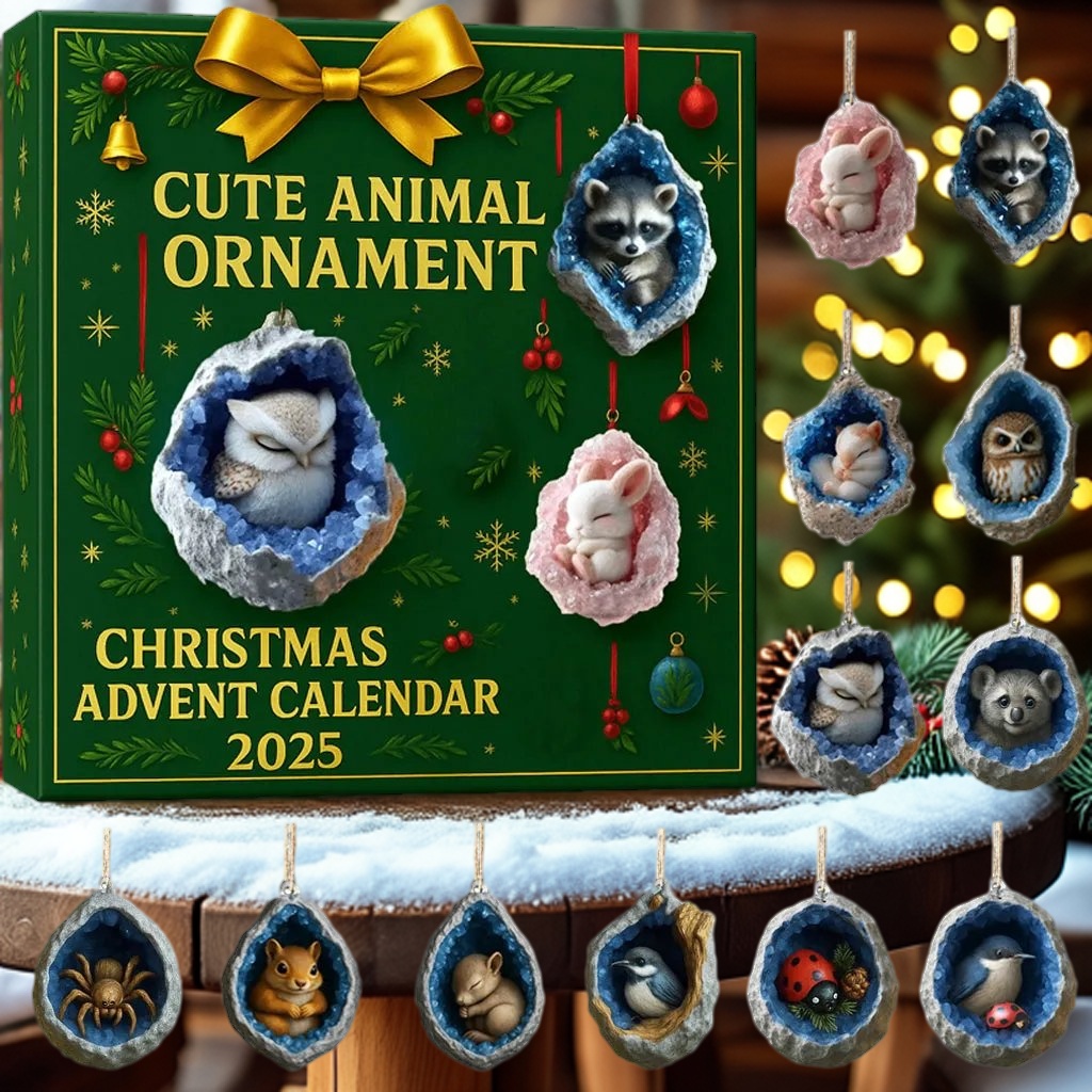 🎄🐇 2025 Adorable Animal Ornament Advent Calendar – Perfect Holiday Gift for Christmas & Special Occasions